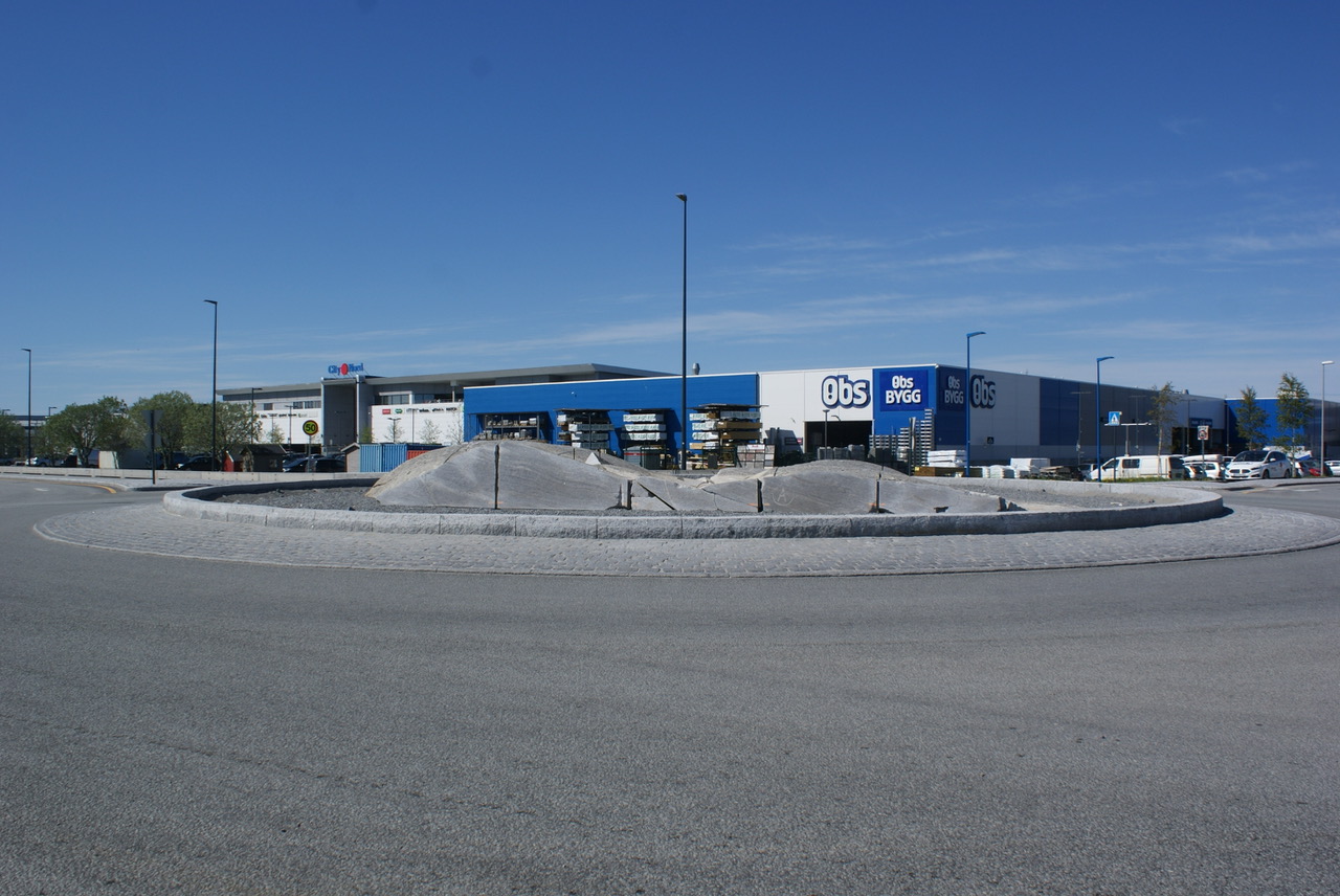 Svaberg rundkjøring granitt bodø